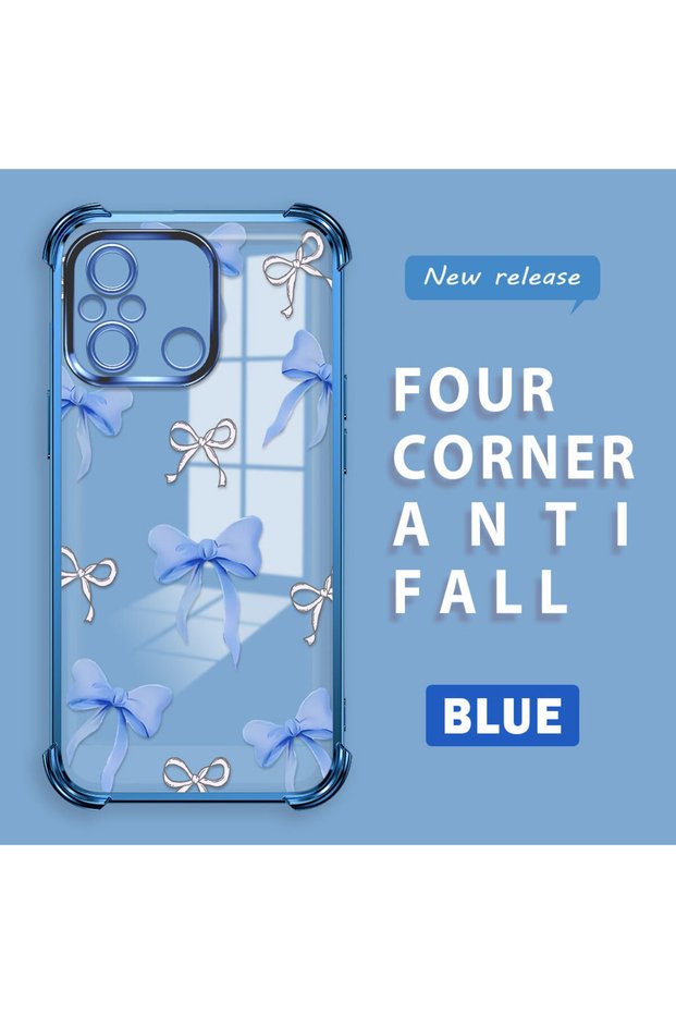 Xiaomi Redmi 12C Compatible Transparent Back Four-Corner Reinforced Impact Protection Silicone Case