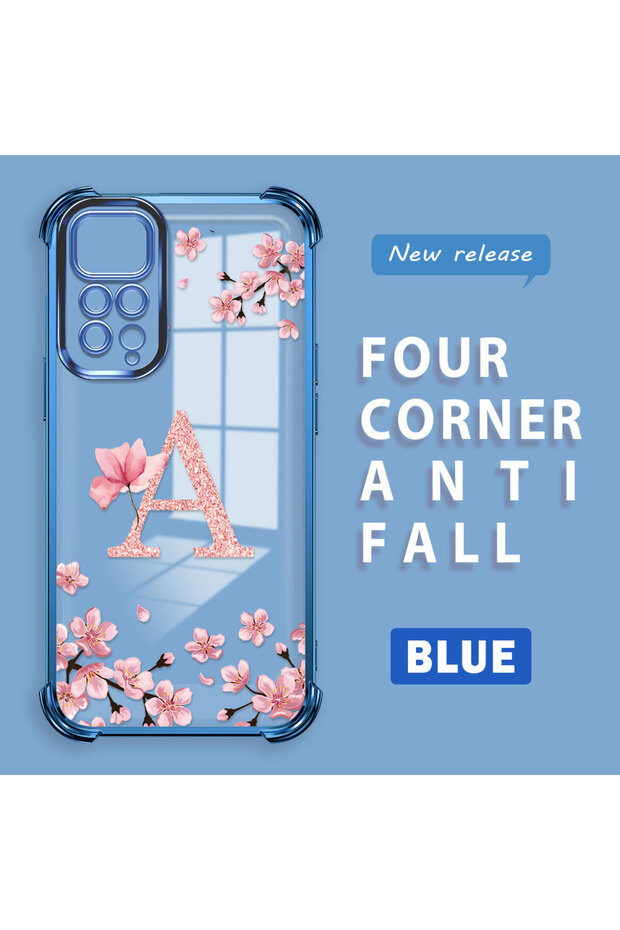 Xiaomi Redmi Note 11 Compatible Transparent Back Four-Corner Reinforced Impact Protection Silicone Case