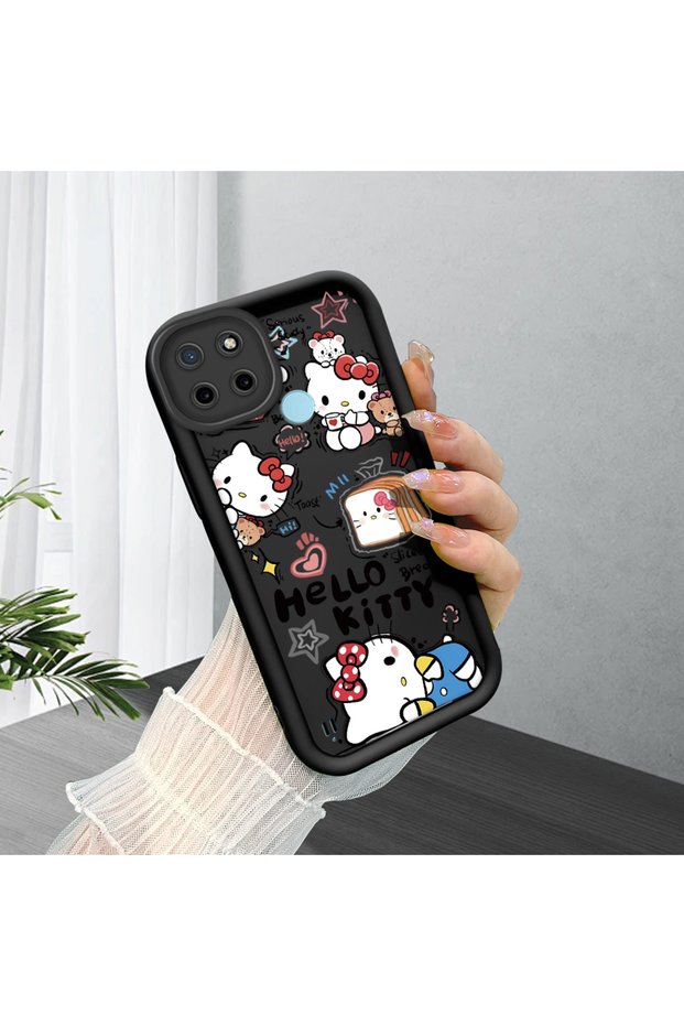 Realme C21Y/C25Y Compatible Black Silicone Case Shockproof with Camera Protection