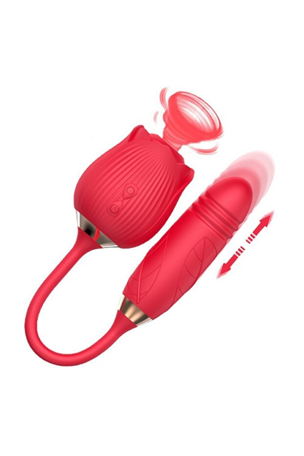 Rose toy with G-spot massage and 10 sucking modes