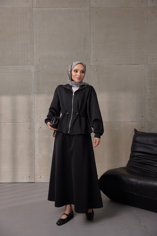 طقم مزدوج - أسود - 2