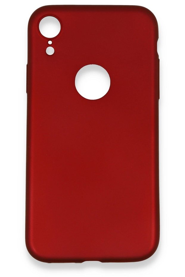 iPhone Xr Compatible Case Soft Colorful Flexible Premium Rubber Silicone Claret Red