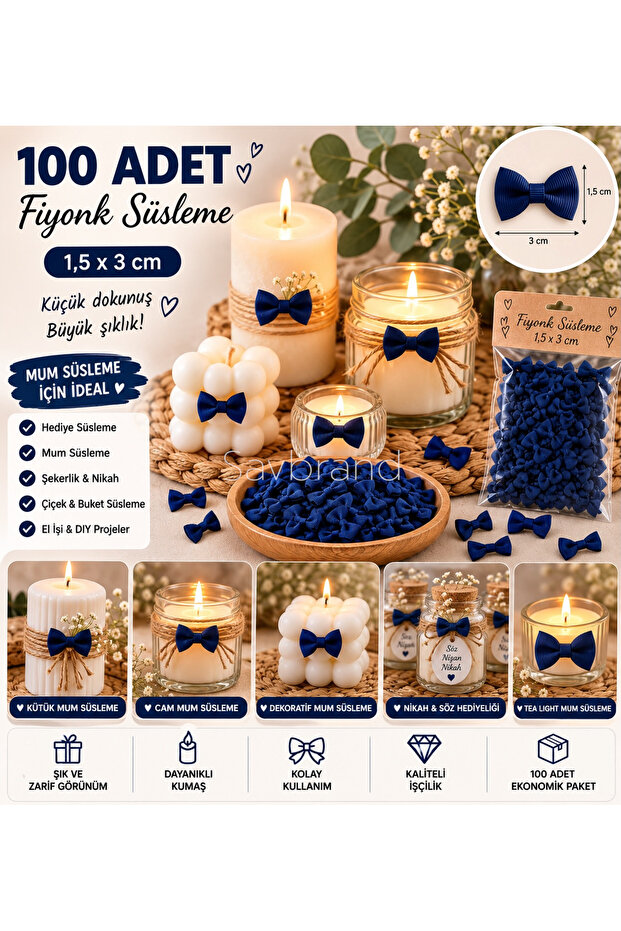 100 Pieces of Handmade Grosgrain Bows