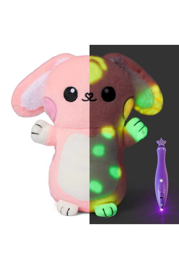 Light Red @HOT 2026 NEW Luminous Baby Plush Doll Night Light Painting Soothing Children's Toy Gift B