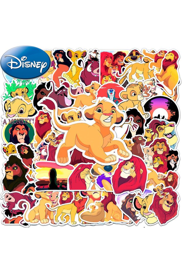 C-01-50PCS 50pcs Movie The Lion King Stickers for Kids Cartoon Anime Decals Phone Skateboard Scrapbo