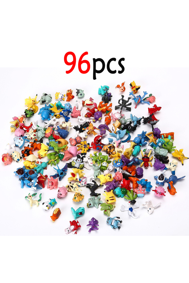 Bandai 96pcs 144 Pcs/Lot Mini Pkm Figure Pikach Kids Model Toys 2-3cm Kawaii Figurine PVC Dolls 6*24