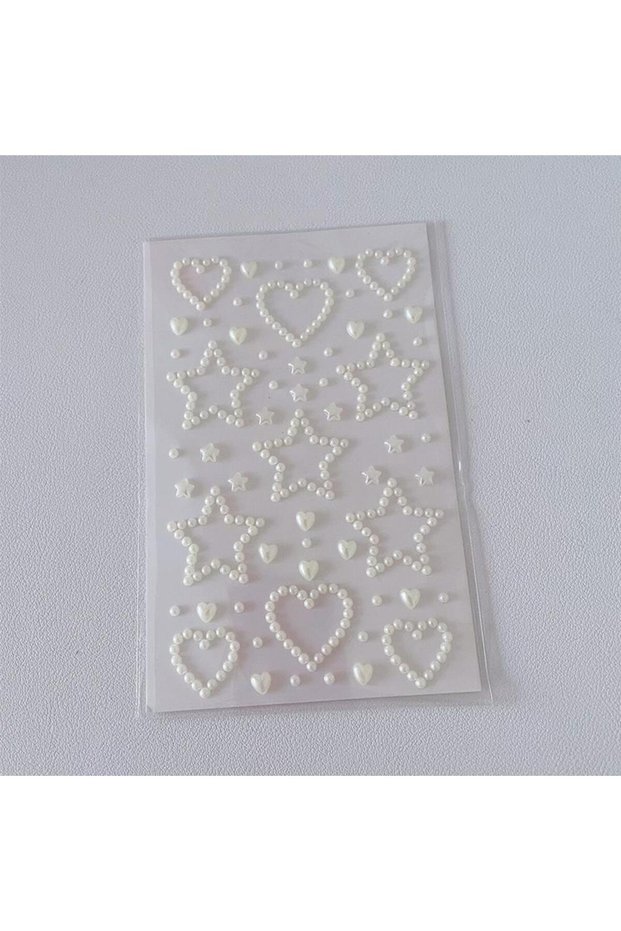 white 3D Star Heart Acrylic Crystal Stickers Kids DIY Decoration Self Adhesive Jewel Crafts Sparkly