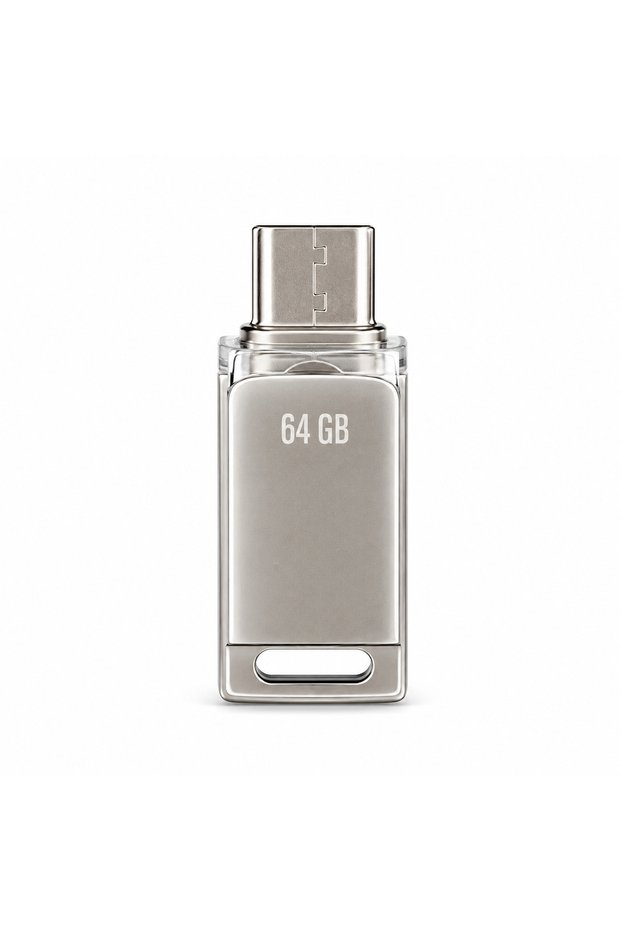 64 Gb USB Type-C +Usb Otg Flash Memory Metal Body Compatible with Android Phones and Computers