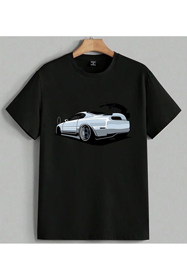 Sports Car Tuning Car Printed Unisex Oversize T-Shirt Black