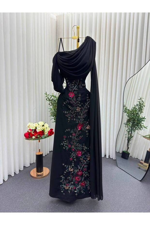 Barbie Dress with Front Embroidery and Chiffon