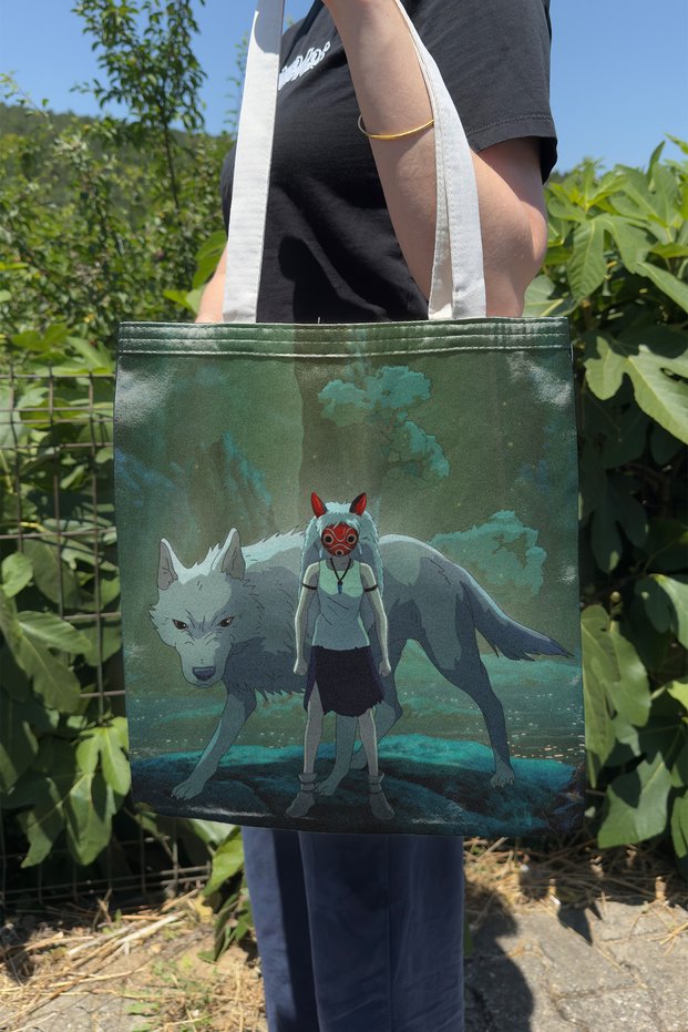 Mononoke Hime Miyazaki Ghibli V1 Summer Winter Double Sided Canvas Print Tote Bag Anime Bag