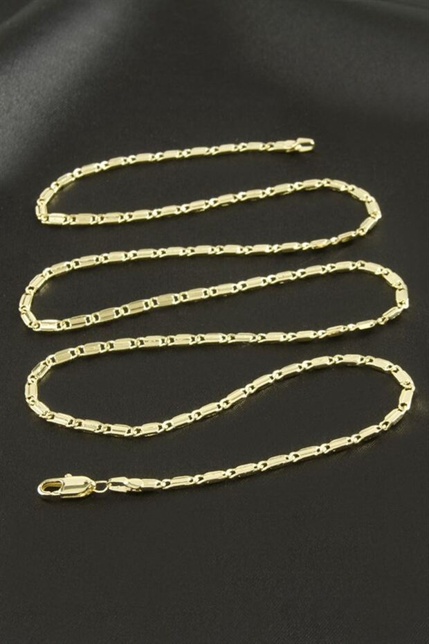 Rectangular Luxury Steel Necklace - Yellow