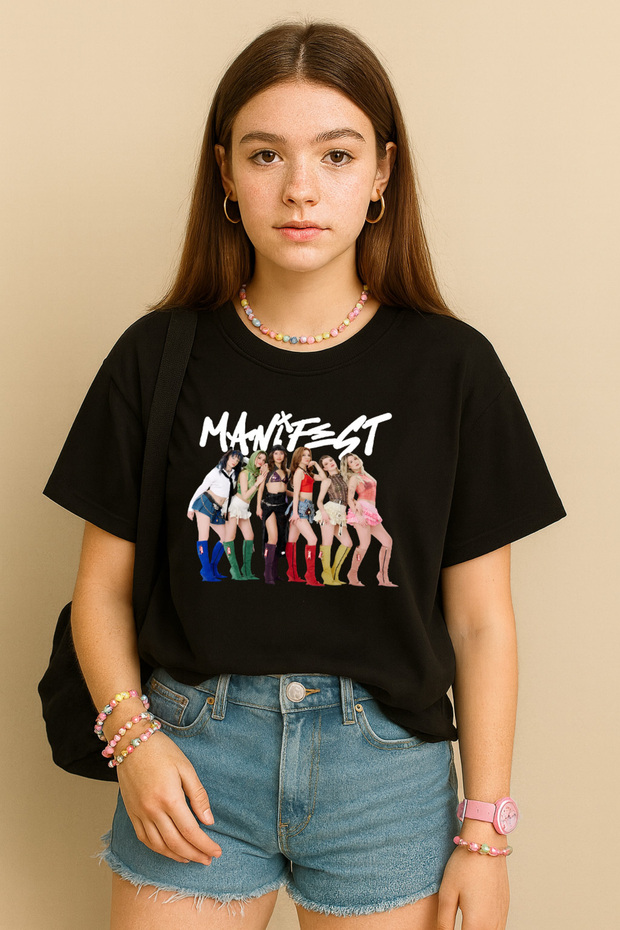 Manifest Design Printed Oversize T-Shirt (S,M,L)