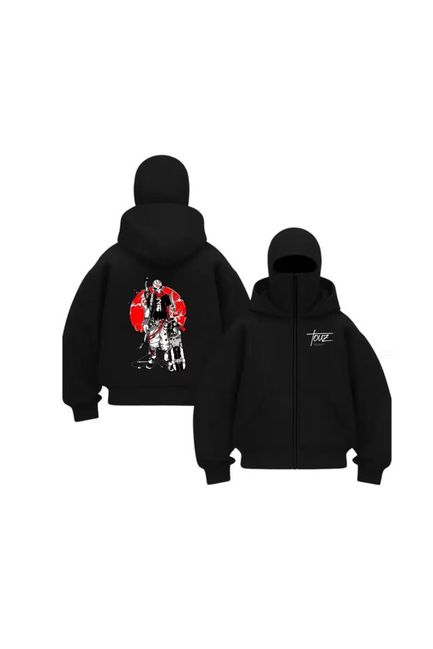 Oversize Zippered Snow Mask Hoodie – Unisex