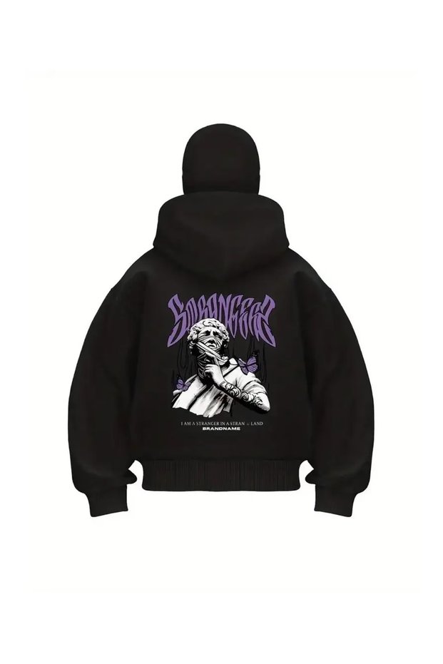 Oversize Zippered Snow Mask Hoodie – Unisex