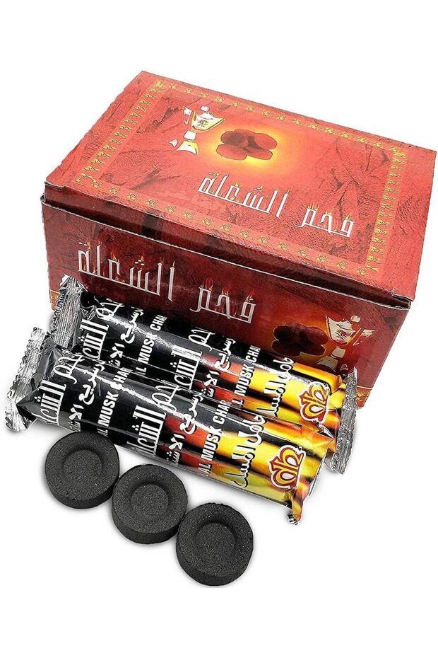 Bakhoor Coal Shola Charcoal Musk, 100 Pieces Long Lasting Charcoal, Lighting Charcoal Briquettes