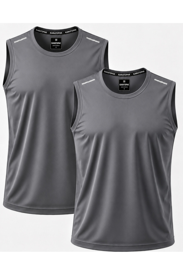 2-Pack Quick Dry Breathable Athletic Technical Athlete Zero Sleeve T-Shirt