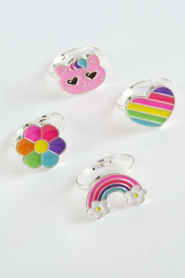 Mixed Enamel Children's Ring 1 Piece