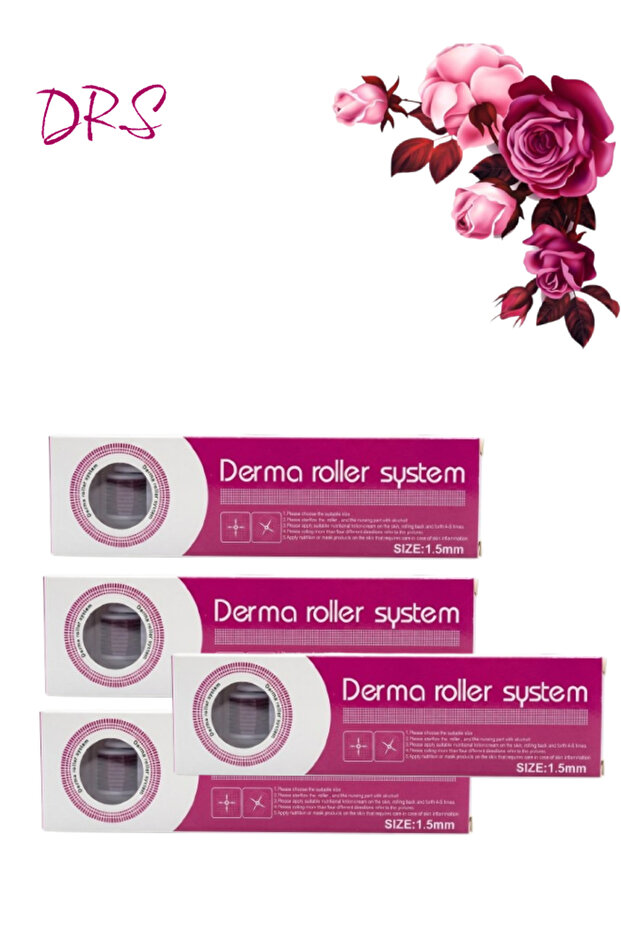4 Pieces Derma Roller System 1.5mm