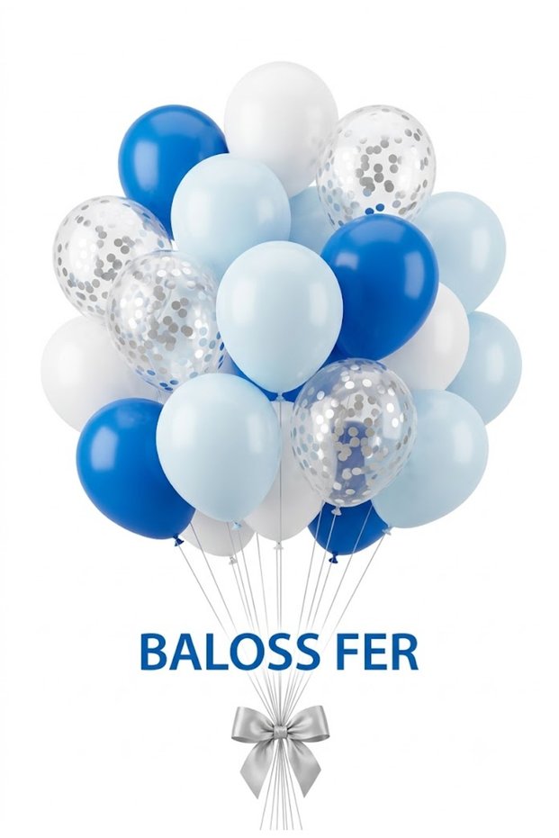 Winter Tale Snowflake Themed 20-Piece Balloon Set Macaron Blue White Silver Confetti Birthday Baby Shower Decoration