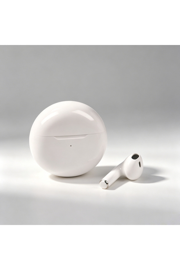 WHITE Factory Direct Hot Sale Pro6 TWS Wireless Bluetooth Earbuds, 6 Macaron Pastel Colors Half In E