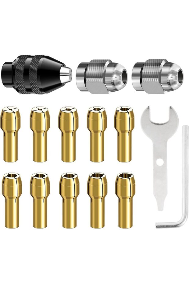 15-piece set for Dremel chuck kit, rotating tool accessories