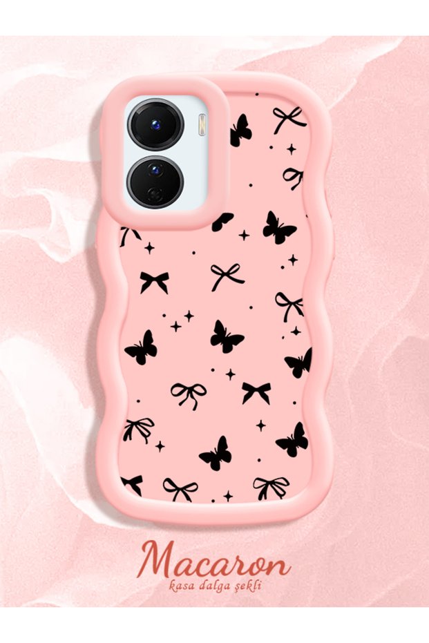 Vivo Y16 Compatible Thin Butterfly Bow Printed Soft Structure Daily Use Phone Case
