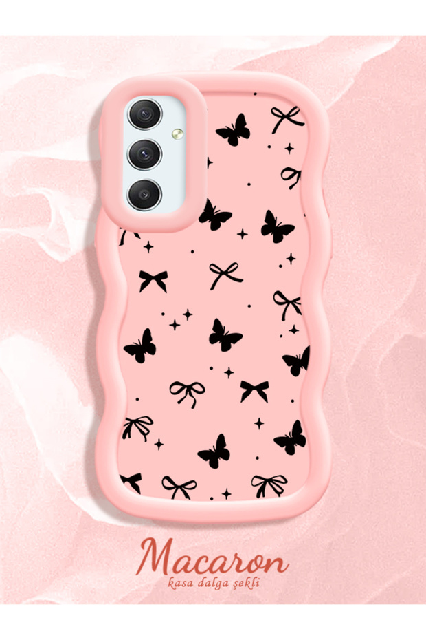 Samsung Galaxy A34 Compatible Thin Butterfly Bow Printed Soft Structure Daily Use Phone Case