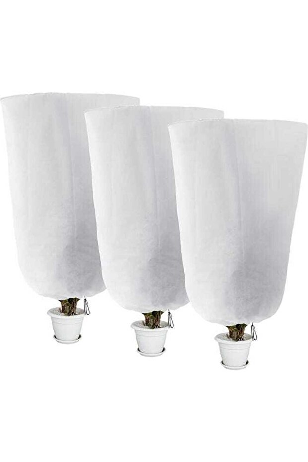 (Pack of 3) Winter Plant Protection Tree Bags 60 x 80 cm, White