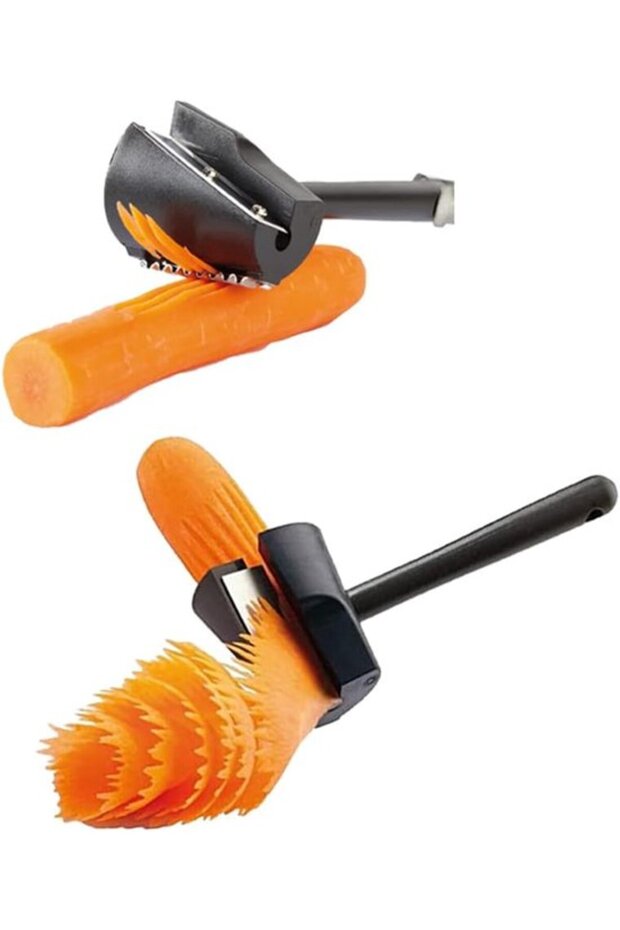 Spiral flower roller, spiral carrot peeler, spiral kitchen gadgets, multifunctional spiral vegetable slicer, grating kitchen tool.