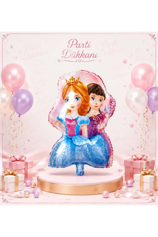 Snowflake Princess Themed Foil Balloon 24 Inch Helium Compatible Birthday Party Balloon Girl's Party Decoration
