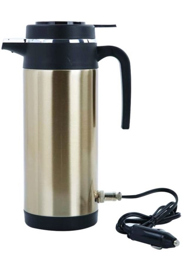 _9 - Portable Electric Tea Kettle - 1200ML - Boiling for Coffee and Tea - Gold - Car Kettle - For Travel - Baceyong