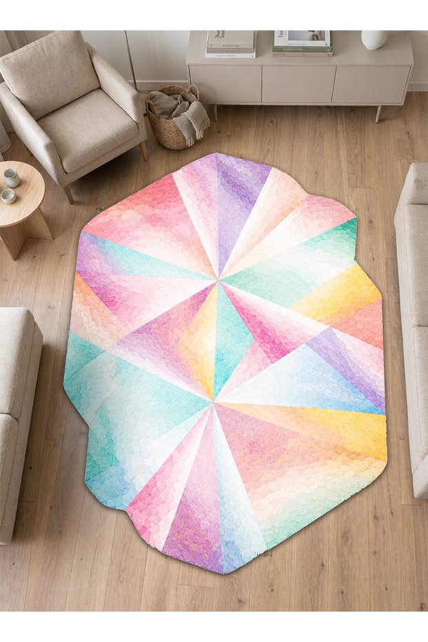 Sdt Traditional Patterned Modern Woven Base Decorative Carpet Sdtamor5018