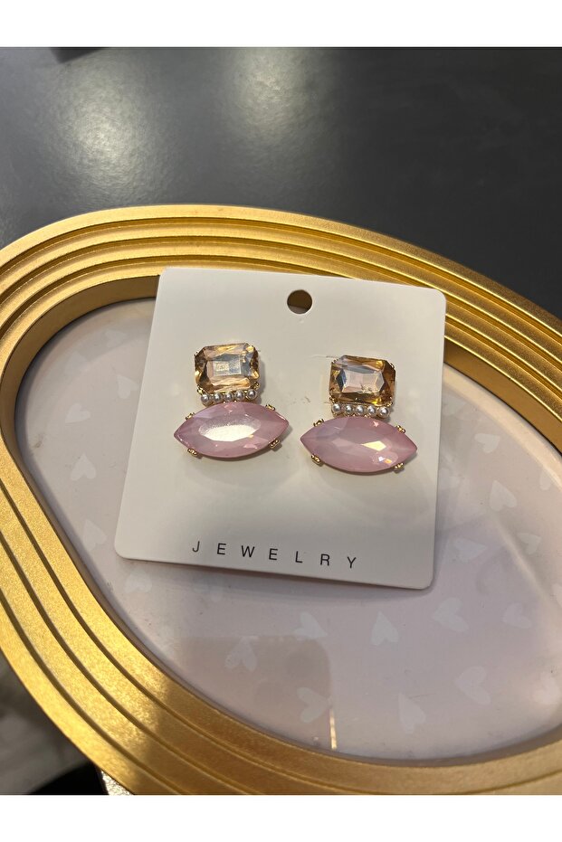 Pink Stone Earrings