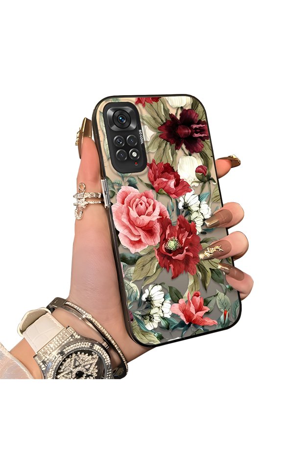 Xiaomi Redmi Note 11/Note 11S Compatible Hard Acrylic Back Silicone Edge Lens Protection Case