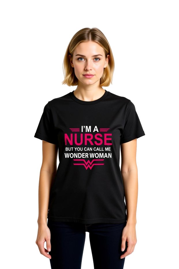Women's Nurse Miracle Printed Short Sleeve Round Neck Cotton T-Shirt Comfortable Daily Casual Modern