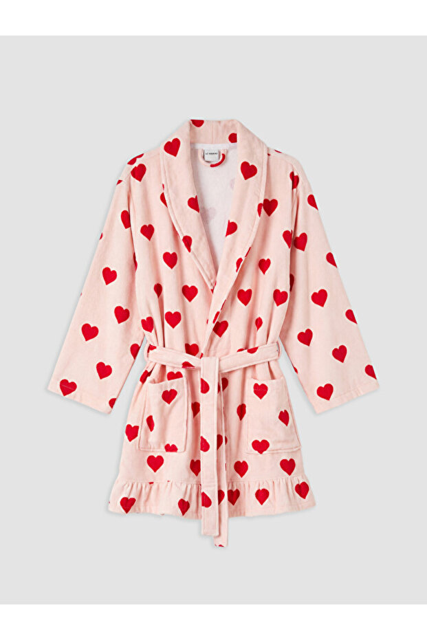 Esvab • Modern & Distinctive Heart Embroidered Women's Bathrobe