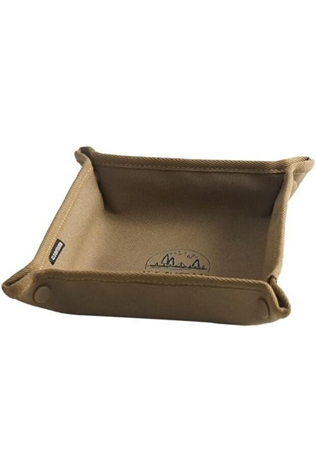 foldable khaki storage tray