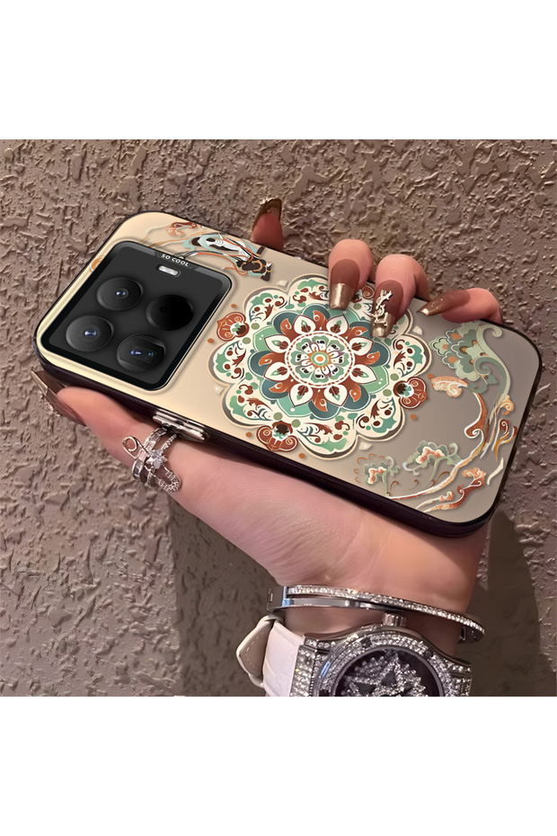 Mi 15t Pro Compatible Traditional Dunhuang Motif Silicone Phone Case, Shockproof