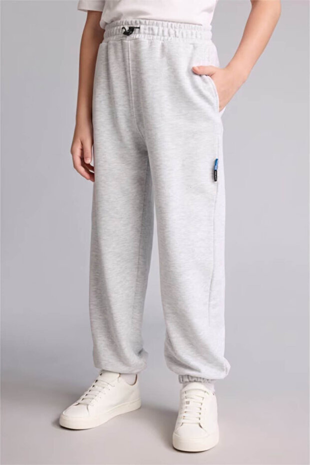 Oversized Light Gray Boys' Sweatpants H5740A8/Gr400