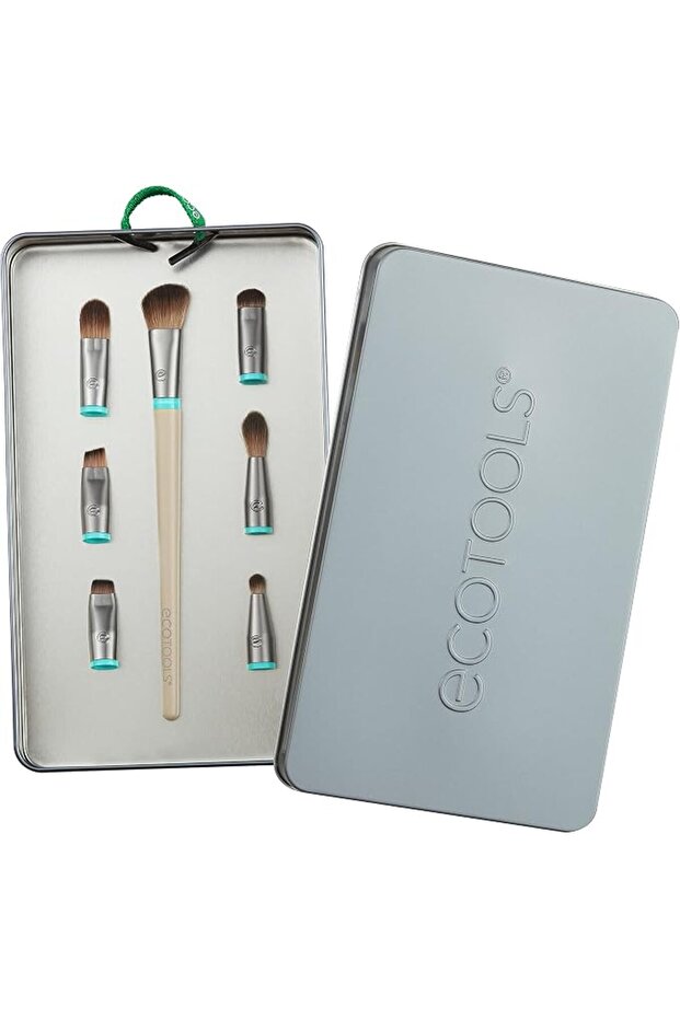 Eye Kit Interchangeables MakEUp 7 BrUSh Set With Case - Pack Of 1, Brown/Black