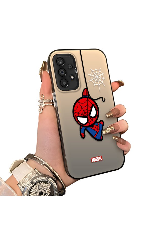 Samsung Galaxy A33 5g Compatible Silicone Edge Hard Back Case Couple Phone Case Spider Man Patterned