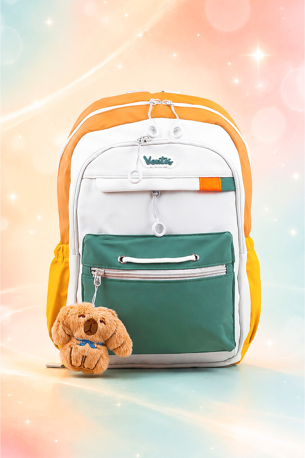 Premium Imported Waterproof Fabric Kindergarten Nursery Children's Daily Backpack Orange Green 110A