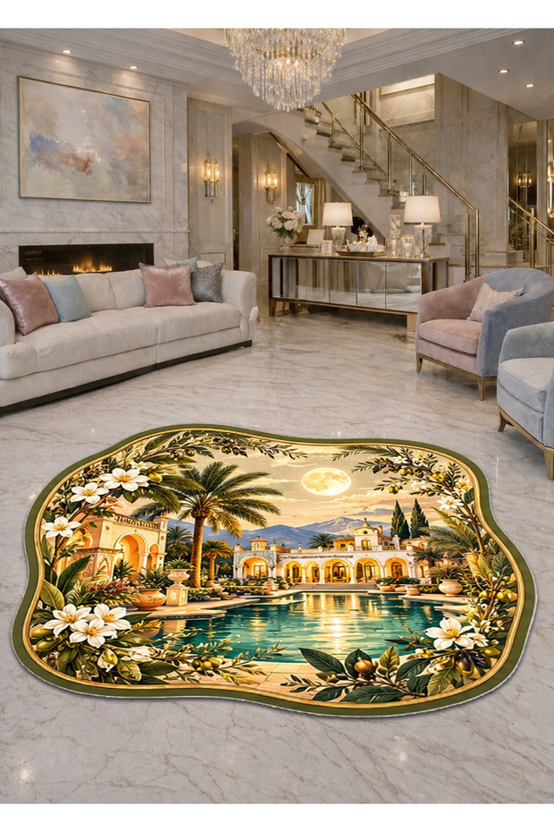Sdt Mixed Patterned Modern Woven Base Decorative Carpet Sdtamor1418