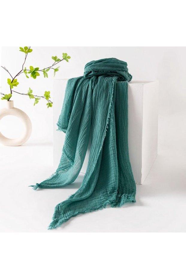 Women's summer scarf wisteria purple 190x100cm mesh beach.