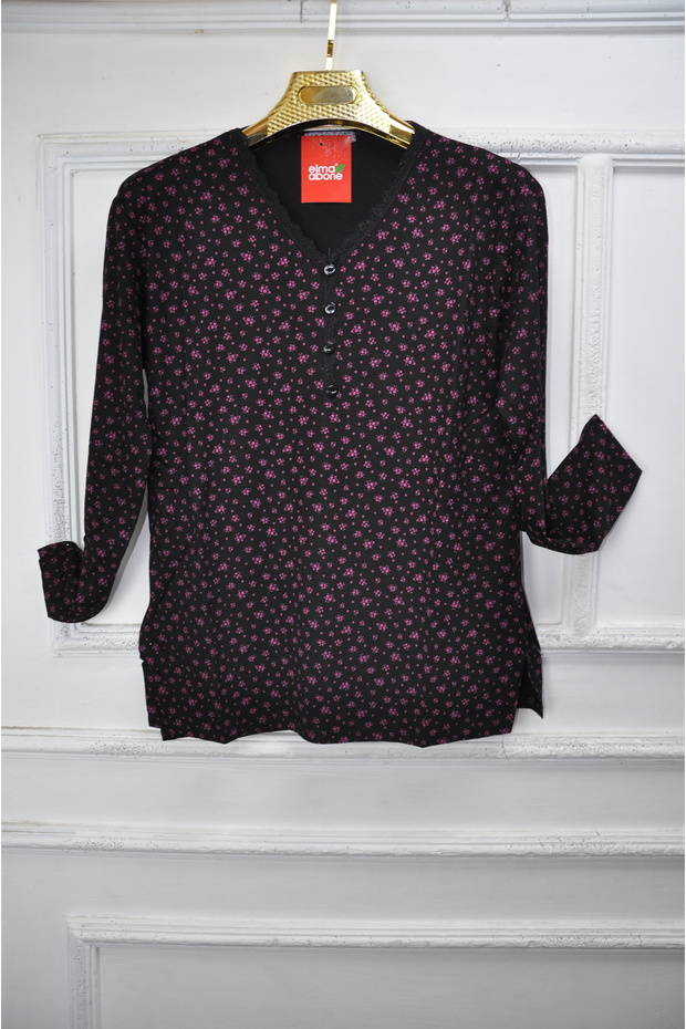 Plus Size Women's Combed Cotton Blouse