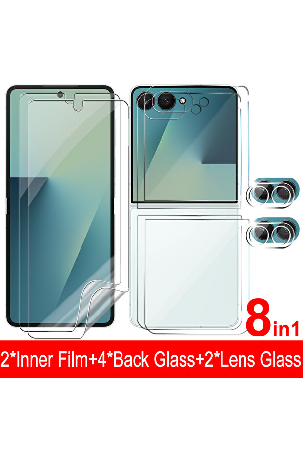 Galaxy Z Flip7 High Definition 8 in 1 Films Hydrogel Film For Z Flip 7 Z Flip 6 5 Tempered Glass Sc