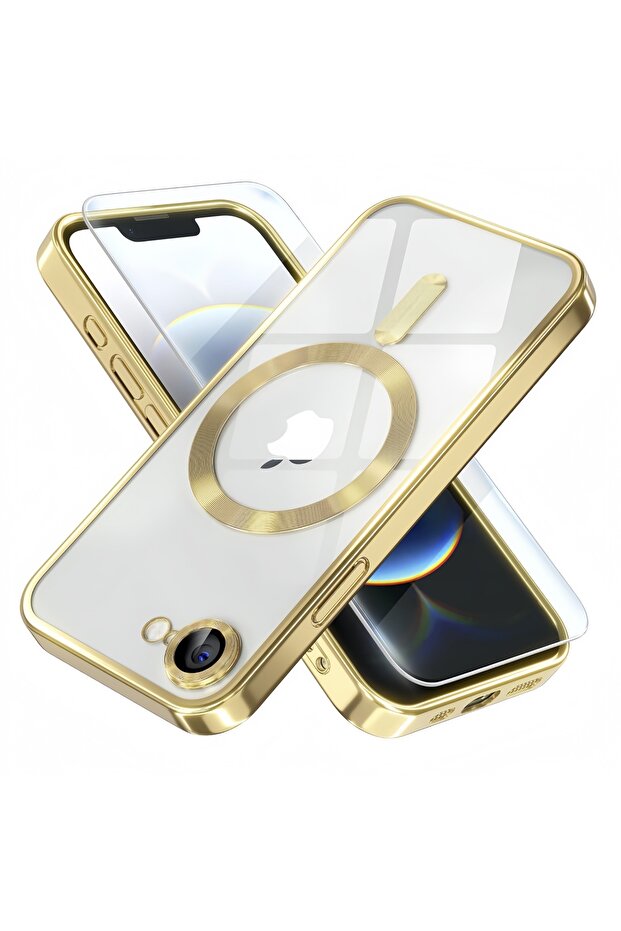 iPhone17e Case & Screen Protector Gold Magnetic Official Titanium Case for iphone 17e / 16e with 1 S