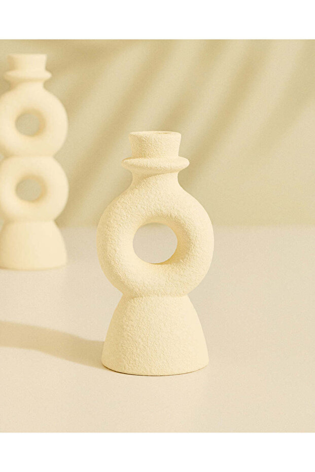 Sienna White Plain Candle Holder