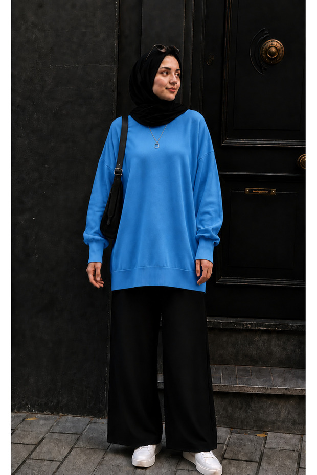 Women's Tricot Balloon Sleeve Tunic